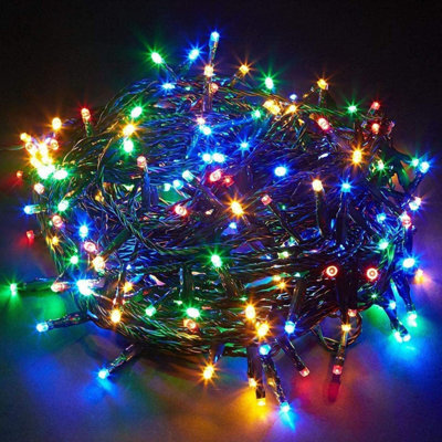 Shatchi 500 Leds Multicolour Fairy String Lights Cool White Green Cable 8 Modes Mains Powered Memory Auto Timer - image 1