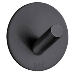 Beslagsboden - Design Single Hook In Matt Black Stainless Steel Self-Adhesive