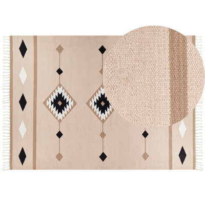 Beliani Rug Berdik Multicolour 200 X 300 Cm Cotton Kilim