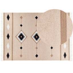 Beliani Rug Berdik Multicolour 200 X 300 Cm Cotton Kilim - thumbnail 1