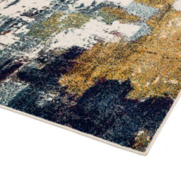 Abstract Multi Mustard Modern Easy To Clean Abstract Rug For Dining Room -200Cm X 290Cm - thumbnail 2