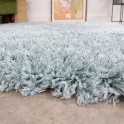 Loomed Super Soft Duck Egg Blue Shaggy Area Rug 120X170Cm - thumbnail 4