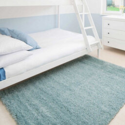 Loomed Super Soft Duck Egg Blue Shaggy Area Rug 120X170Cm - thumbnail 2