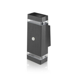 Auraglow Pir Motion Sensor Double Up & Down Wall Light - Kingstone - Anthracite - Warm White - thumbnail 2