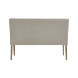 Living And Home Beige Linen Upholstered Bench Dining Bench W 1310 mm - thumbnail 4