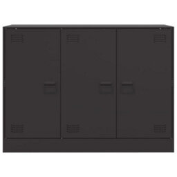 Berkfield Sideboard Black 99X39X73 Cm Steel - thumbnail 6