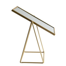 Harbour Housewares 2X Metallic Vanity Mirrors - 39 X 22Cm Gold Adjustable Tilt Dressing Table Mirror Sleek Modern Makeup Mirror - thumbnail 8