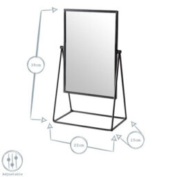Harbour Housewares 2X Metallic Vanity Mirrors - 39 X 22Cm Gold Adjustable Tilt Dressing Table Mirror Sleek Modern Makeup Mirror - thumbnail 3