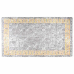 Berkfield Durable Rug Washable 190X300 Cm Grey Anti Slip - thumbnail 1