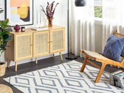 Beliani Rug Menderes Light Blue 160 X 230 Cm Cotton - thumbnail 2