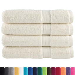Berkfield Durable Premium Towels Solund 4 Pcs Cream 100X200 Cm 600 Gsm