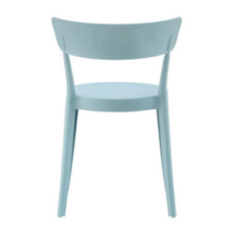 Fusion Living Blue Plastic Bistro Dining Chair - thumbnail 3