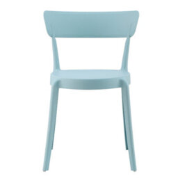 Fusion Living Blue Plastic Bistro Dining Chair - thumbnail 6