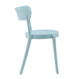 Fusion Living Blue Plastic Bistro Dining Chair - thumbnail 5