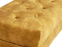 Beliani Upholstered Bench Roseville Velvet Mustard - thumbnail 5