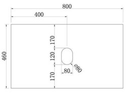 Affine 800mm Countertop Bathroom Vanity Unit Wall Hung Furniture Soft Close Black - thumbnail 6