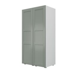 Atomia Modern Matt Reed Green Tall Double Wardrobe (H)1872mm (W)1000mm (D)580mm - thumbnail 2