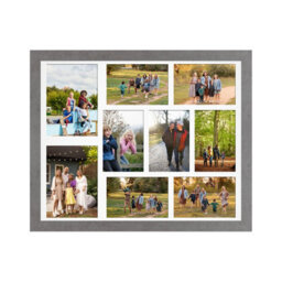 AK Frames 20X16 Marble Grey Modern Multi Photo Frame With White Mount - Holds 9 Apertures (2X) 7X5, (7X) 6X4 Photos