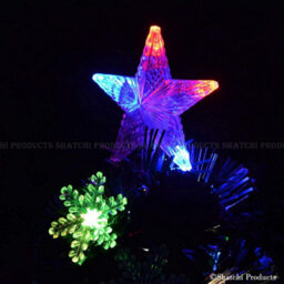 Shatchi 6Ft/180Cm Snowflakes Fibre Optic Christmas Tree Led Pre-Lit - thumbnail 4