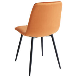 Beliani Set Of 4 Dining Chairs Powell Velvet Orange - thumbnail 6