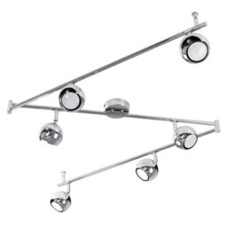Valuelights Silver Ceiling Bar Spotlight And Gu10 Spotlight Led 5W Warm White 3000K Bulbs - thumbnail 2
