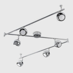 Valuelights Silver Ceiling Bar Spotlight And Gu10 Spotlight Led 5W Warm White 3000K Bulbs - thumbnail 4