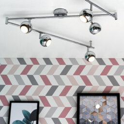 Valuelights Silver Ceiling Bar Spotlight And Gu10 Spotlight Led 5W Warm White 3000K Bulbs - thumbnail 5