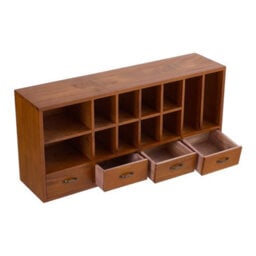 Wooden Desktop Storage Cabinet 12 Compartments 4 Drawers Desk Organiser - thumbnail 5