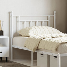 Berkfield Metal Headboard White 90 Cm - thumbnail 1