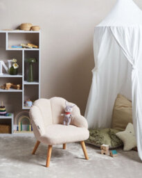 Beliani Kids Armchair Miland Boucle Light Beige - thumbnail 2