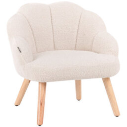 Beliani Kids Armchair Miland Boucle Light Beige - thumbnail 4
