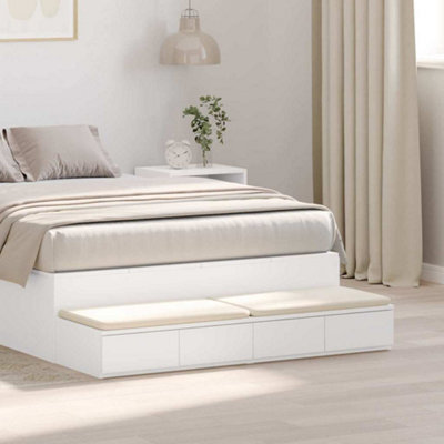 Berkfield Bed Drawers White 120X36,5X16,5 Cm Engineered Wood - image 1