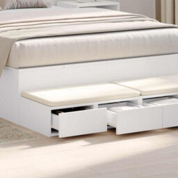 Berkfield Bed Drawers White 120X36,5X16,5 Cm Engineered Wood - thumbnail 4