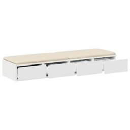 Berkfield Bed Drawers White 120X36,5X16,5 Cm Engineered Wood - thumbnail 3