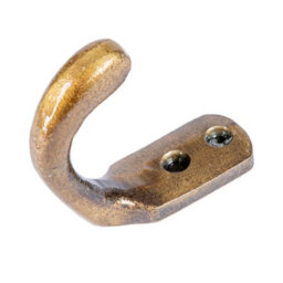 Hammer and Tongs Hammer & Tongs Single Coat Hook - W20mm X H55mm - Brass - thumbnail 2