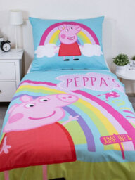 Peppa Pig Rainbow Single Duvet Cover And Pillowcase Set - European Size - thumbnail 2