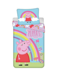 Peppa Pig Rainbow Single Duvet Cover And Pillowcase Set - European Size - thumbnail 1