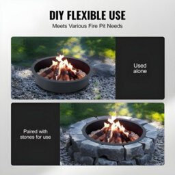 "Vevor Fire Pit Ring 36"" Inner Opening Q235 Carbon Steel  8-Section Seamless Assembly Above/in-Ground Diy Campfire Ring" - thumbnail 6