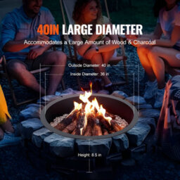 "Vevor Fire Pit Ring 36"" Inner Opening Q235 Carbon Steel  8-Section Seamless Assembly Above/in-Ground Diy Campfire Ring" - thumbnail 5