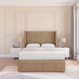"Sloomy Melbourne Naples Memory Foam Bed Set ,2 Drawers, Mattress & 54"" Wingback Headboard With 12"" Footboard - King" - thumbnail 2
