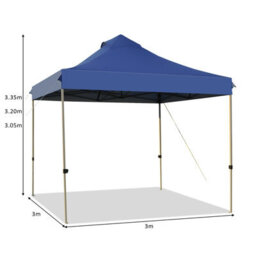 Costway 3 X 3M Pop Up Canopy Tent Outdoor Folding Party Tent Commercial Instant Shelter - thumbnail 3