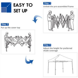 Costway 3 X 3M Pop Up Canopy Tent Outdoor Folding Party Tent Commercial Instant Shelter - thumbnail 5