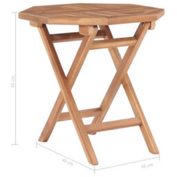 Berkfield Folding Garden Table 45X45X45 Cm Solid Teak Wood - thumbnail 7
