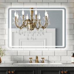 Probaty Bathrooms Led Illuminated Mirror Dimmable 800X600mm,hand Sweep Sensor Switch With Anti-Fog, Backlit Wall Vanity Mirror - thumbnail 1