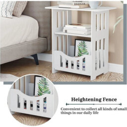 1 Piece Square Design 46 X 30 X 50 Cm  Small Bedside Table Cabinet - thumbnail 3