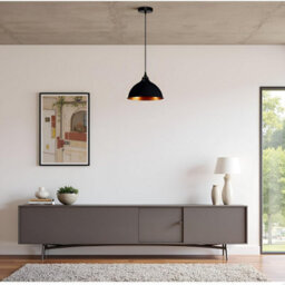 Ledsone Vintage  Black Inner Gold Pendant Light With E27 Base 1M Industrial Ceiling Lamp Ideal For Dining Rooms Bars - thumbnail 6