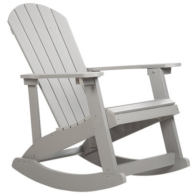 Beliani Garden Rocking Chair Adirondack Light Grey - image 1