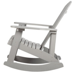 Beliani Garden Rocking Chair Adirondack Light Grey - thumbnail 5