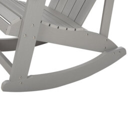 Beliani Garden Rocking Chair Adirondack Light Grey - thumbnail 7