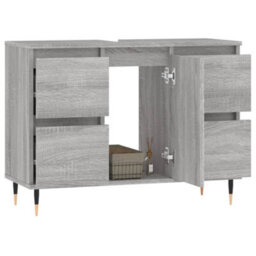 Berkfield Bathroom Cabinet Grey Sonoma 80X33X60 Cm Engineered Wood - thumbnail 3